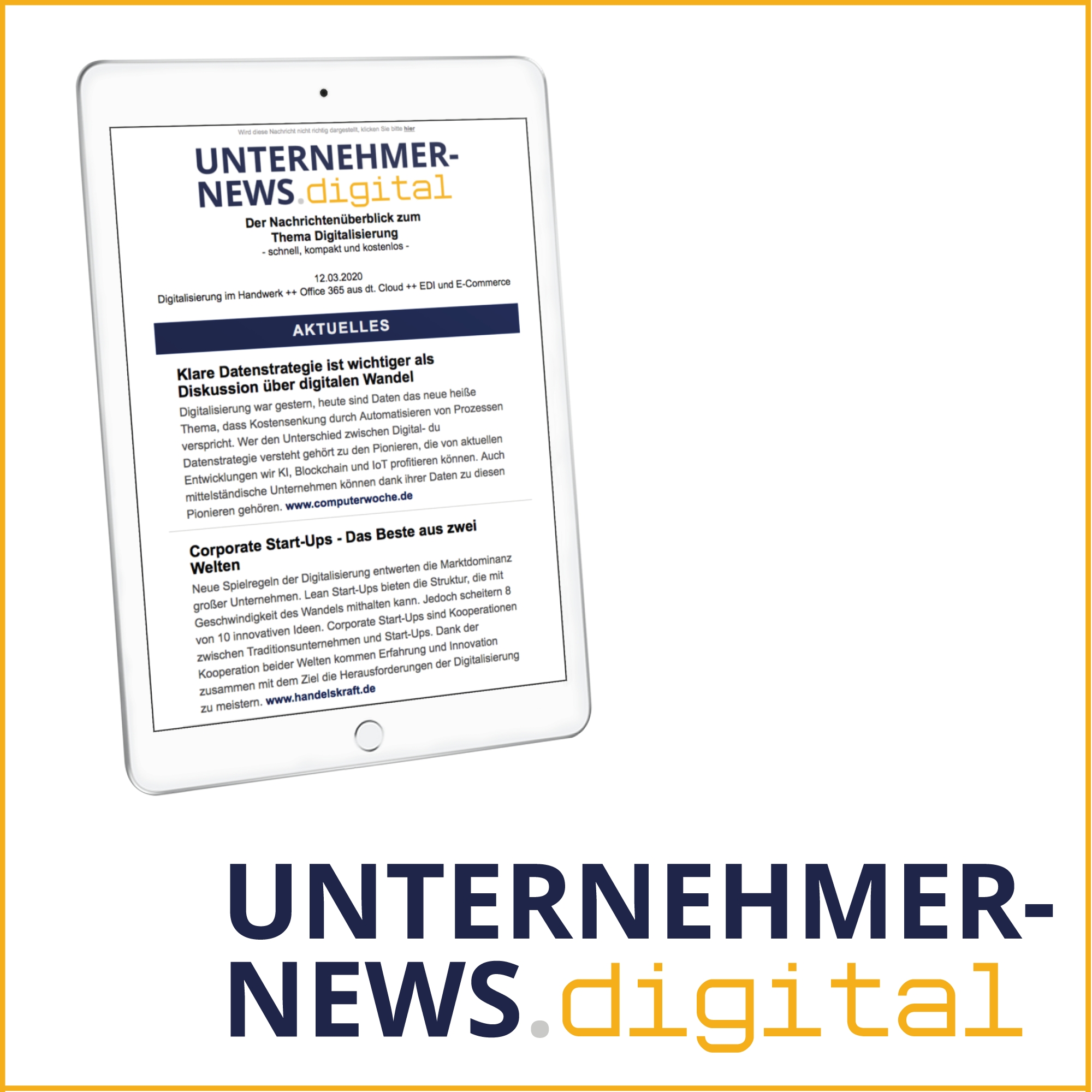 Der Newsletter rund um die Digitalisierung im Mittelstand