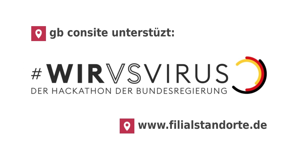 #WirvsVirus-Hackathon der Bundesregierung – gb consite hilft mit Premium-Daten