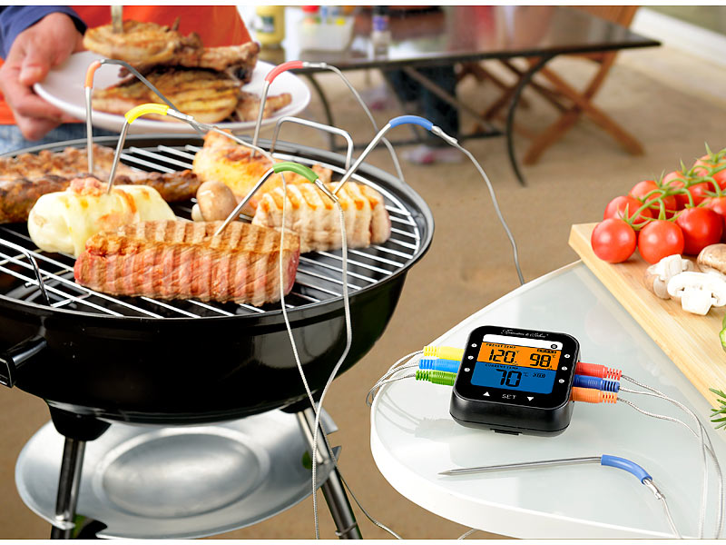 Rosenstein & Söhne Profi-Grillthermometer mit App