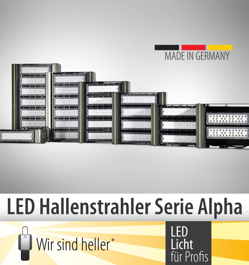 Innovation pur: der neue LED Hallenstrahler Alpha