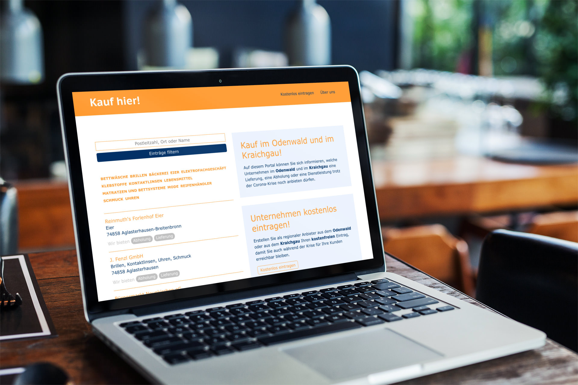 Hilfs-Portal für lokale Anbieter: Kauf im Odenwald und Kauf im Kraichgau