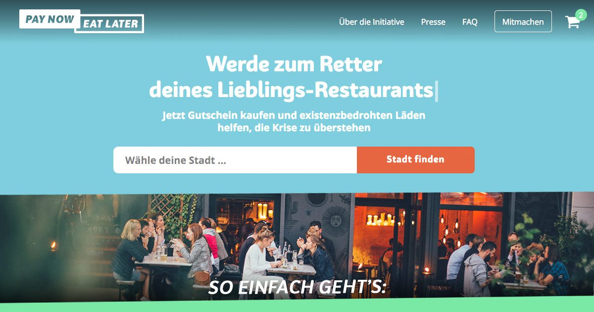 #PayNowEatLater spült 300.000€ in leere Restaurant-Kassen