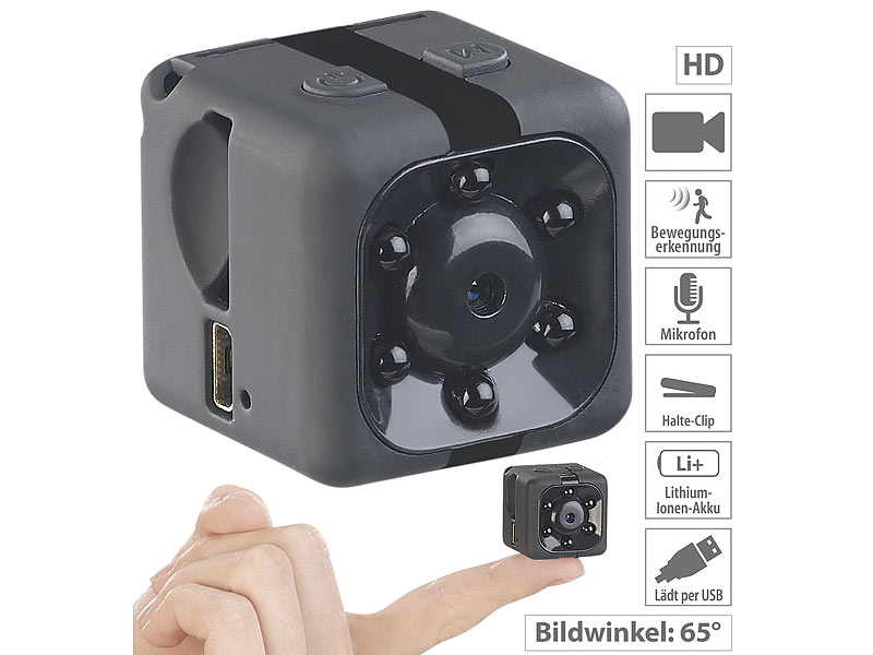 Somikon HD-Micro-Videokamera DV-709.cube & Webcam, HD