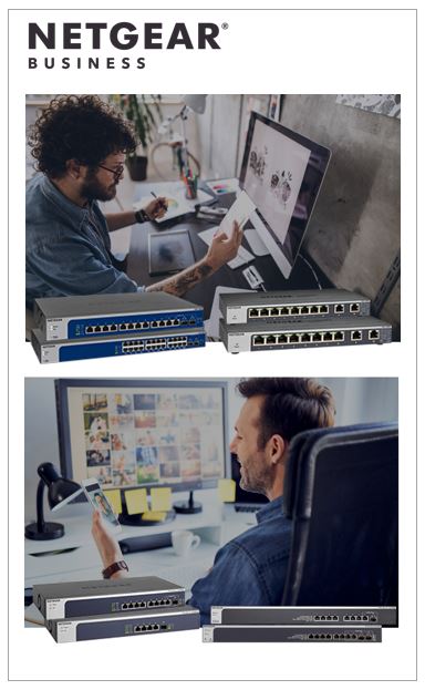 Highspeed-Datenverkehr mit Multi-Gig und 10-Gig Switch-Lösungen von NETGEAR