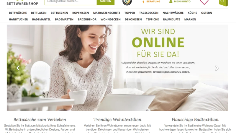 Kontaktfrei einkaufen- Im Sinne der Kunden im Bettwaren-Shop.de