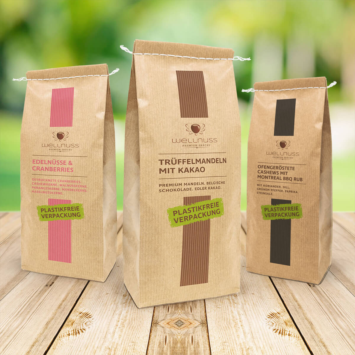Für edlen Genuss mit gutem Gewissen – Wellnuss Premium Snacks wird plastikfrei