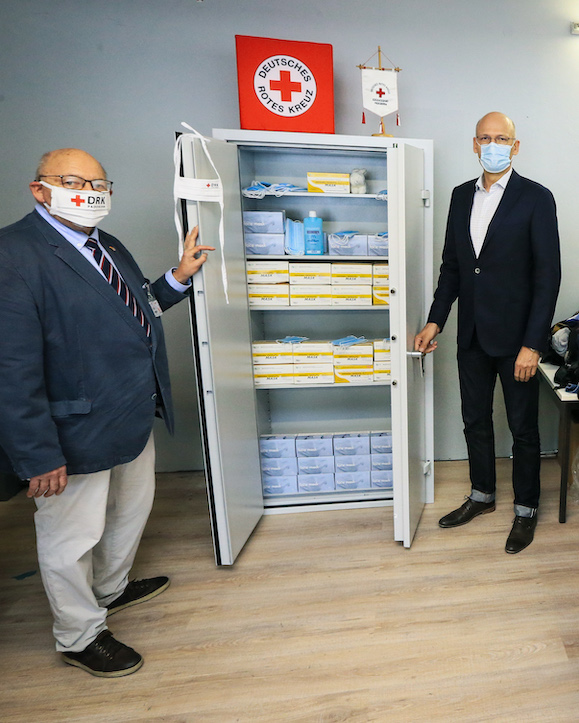 DRK schützt medizinisches Material im Tresor