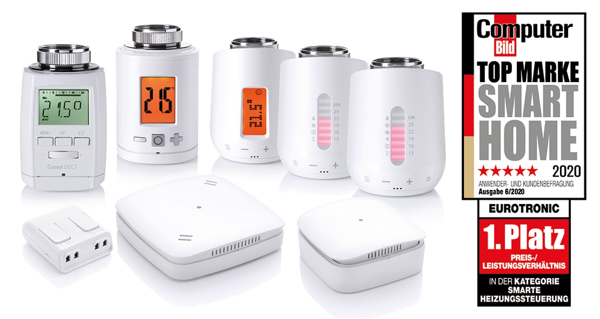 EUROtronic erhält von COMPUTER BILD und Statista den begehrten Award „Top Marke Smart Home 2020“ in der Kategorie „Heizung, Energie & Klima“