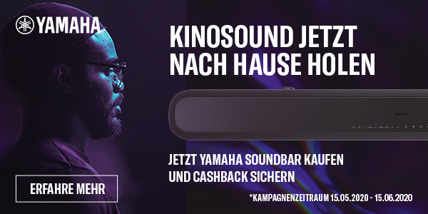 Mit der Yamaha Soundbar Cashback-Aktion jetzt Kinosound nach Hause holen