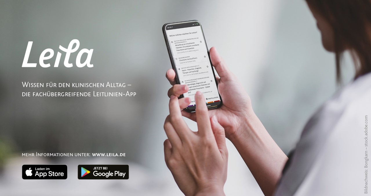 Leila PRO: Die fächerübergreifende Leitlinien-App mit relevantem Wissen für den klinischen Alltag ab jetzt öffentlich in den App Stores verfügbar