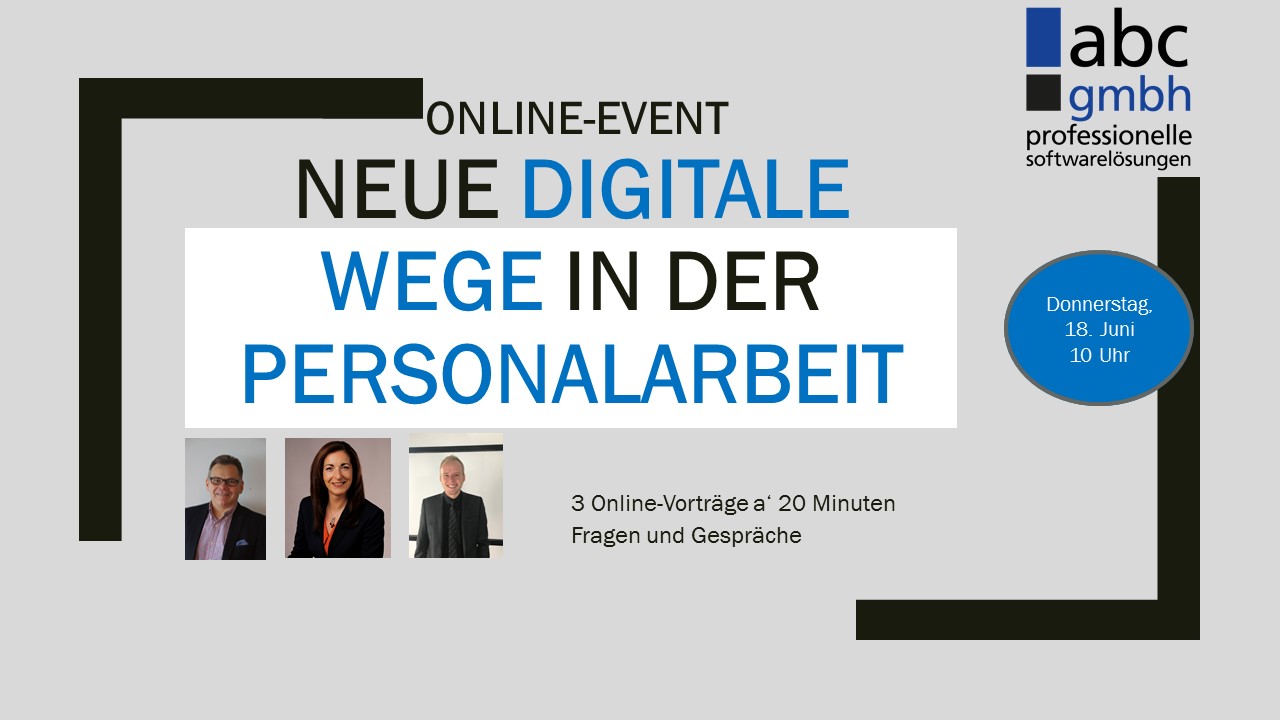 Onlinevorträge: Neue digitale Wege in der Personalarbeit
