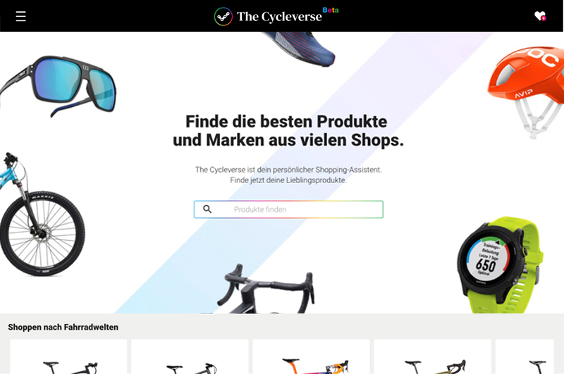 The Cycleverse. Die neue Fahrrad-Suchmaschine ist online.