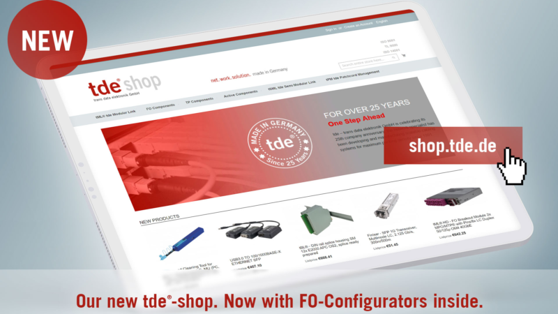 More clearly, more functional, more detailed: network specialist tde´s new online shop