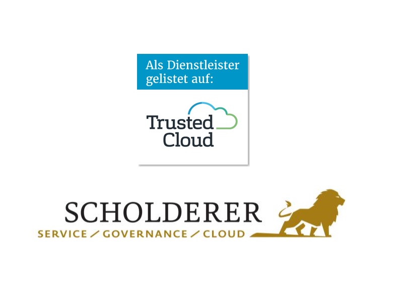 Trusted Cloud Zertifikat für IT-Leistung der Scholderer GmbH