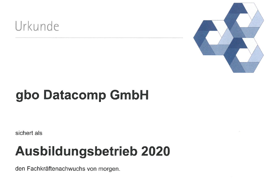 gbo datacomp wird Ausbildungsbetrieb 2020