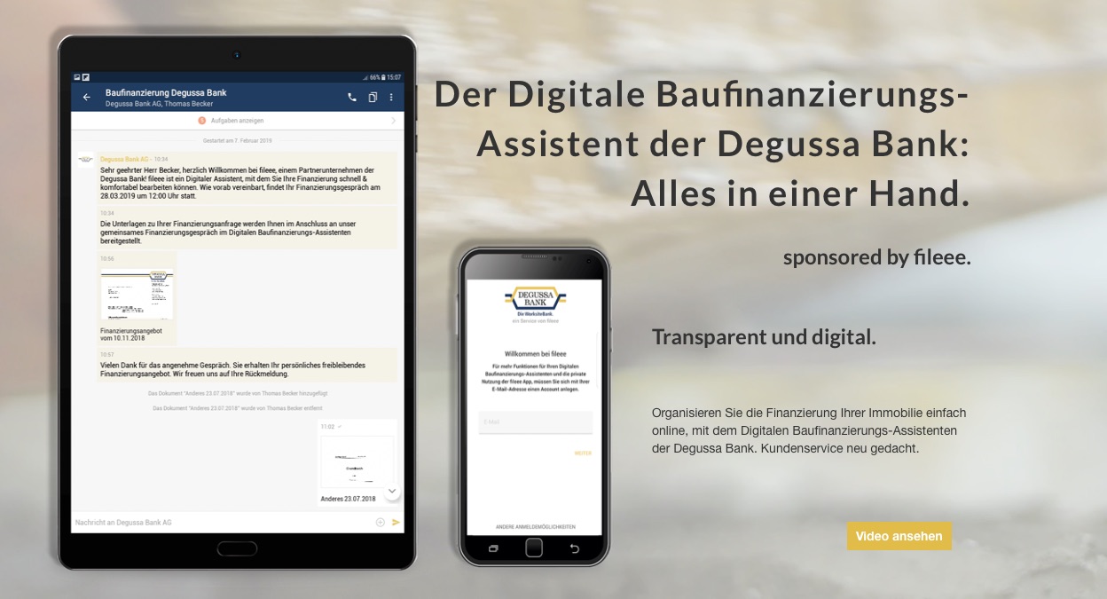 Baufinanzierungs-Assistent der Degussa Bank ausgezeichnet