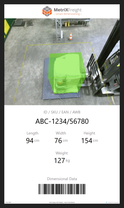 Bessere Frachtdaten mit der innovativen MetriXFreight Vermessungstechnologie