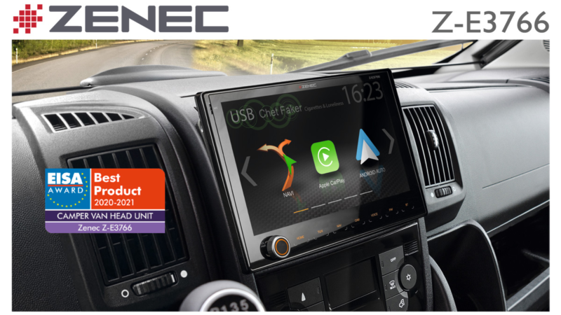 EISA Award 2020/21 for Zenec’s Z-E3766 Motorhome Sat Nav