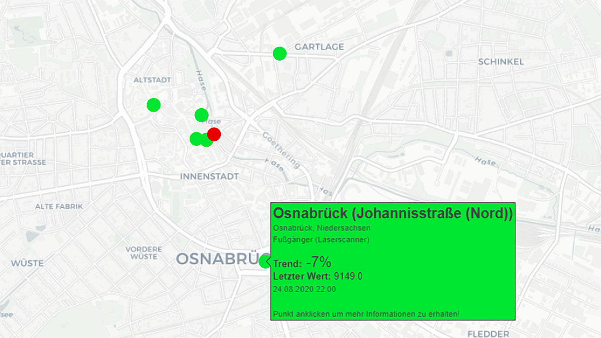 Deutsche Programmierer entwickeln Corona-Ampel, die anonym Besucherströme anzeigt