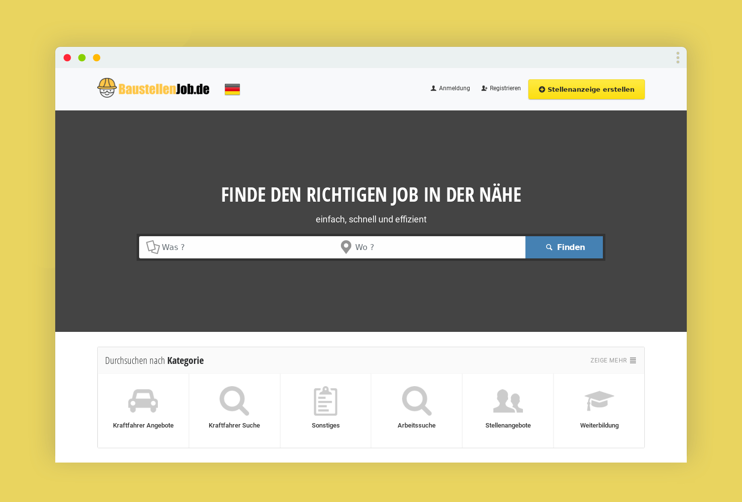 Neues Job Portal für die Baubranche online. Baustellenjob.de