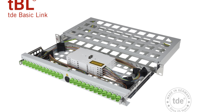 Green IT in the distribution cabinet: tde presents ventilated 19-inch fibre optic splice enclosure for tBL series