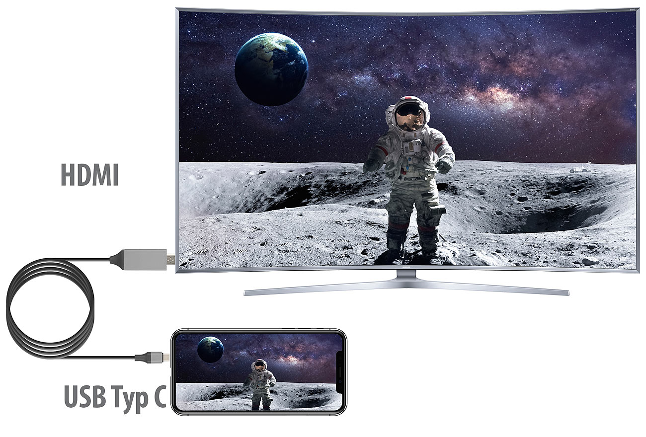 Callstel Anschlusskabel USB Typ C zu HDMI