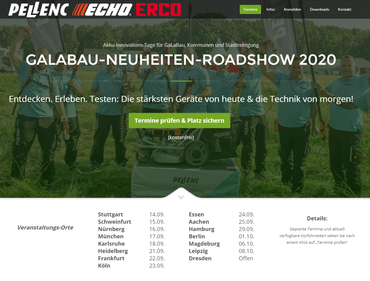 Roadshow für Galabau-Profis  – Zeigt neueste Akku-Technologien