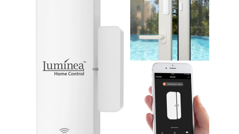 Luminea Home Control WLAN-Tür- & Fensteralarm