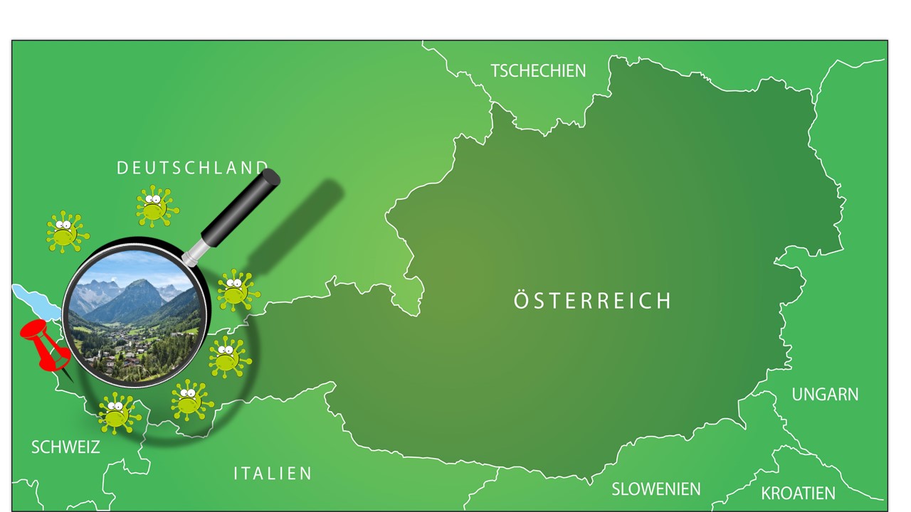 Österreichisches Tal mit Zauber und Magie gegen Corona