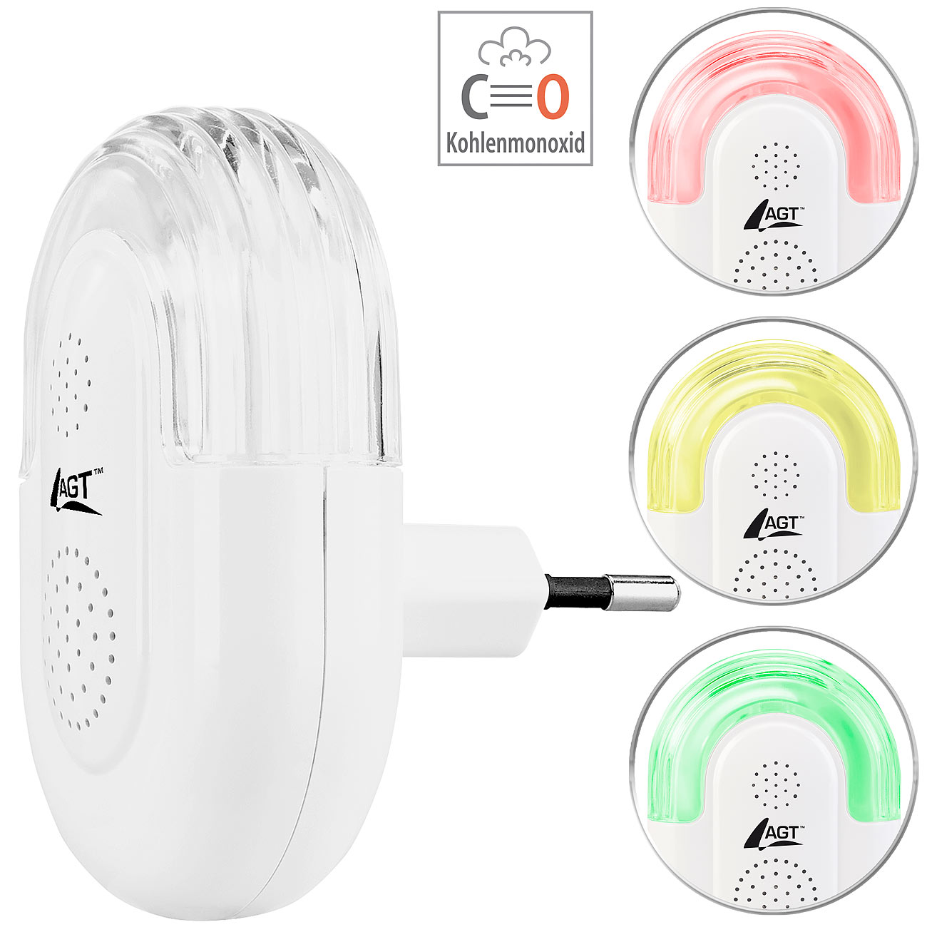 AGT Steckdosen-Raumluftqualität-Messgerät mit Ampelsystem