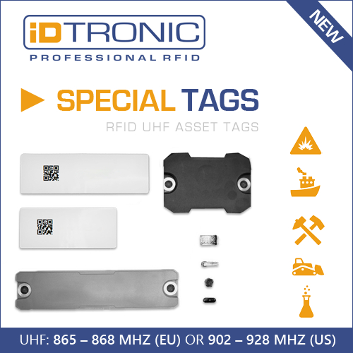 iDTRONICs RFID On-Metal Asset Tags