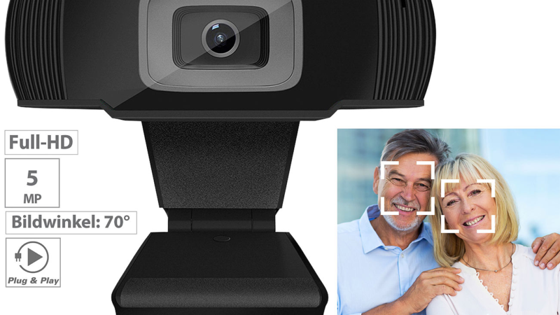 Somikon Full-HD-USB-Webcam mit 5 MP, Autofokus & Mikrofon