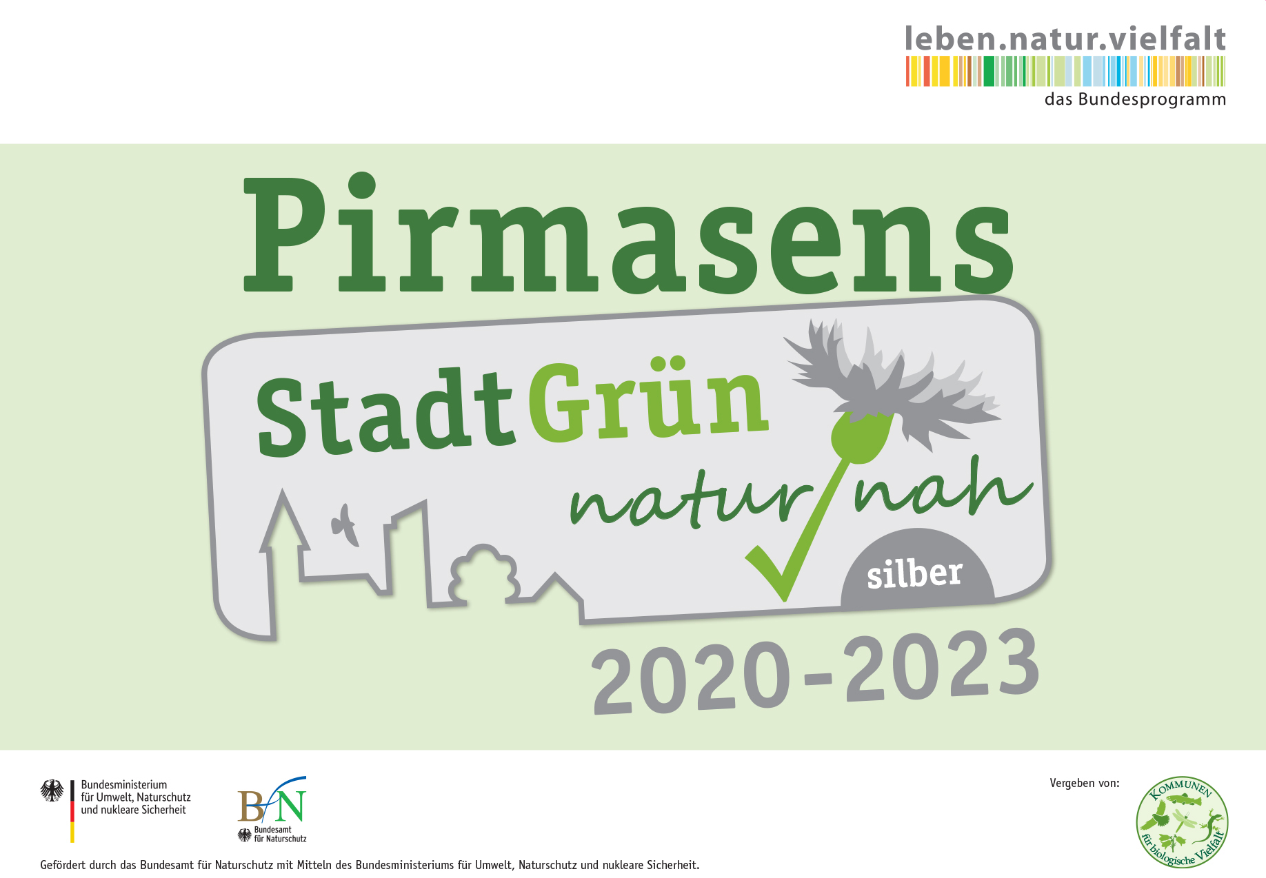 Pirmasens erhält Siegel „StadtGrün naturnah“ in Silber