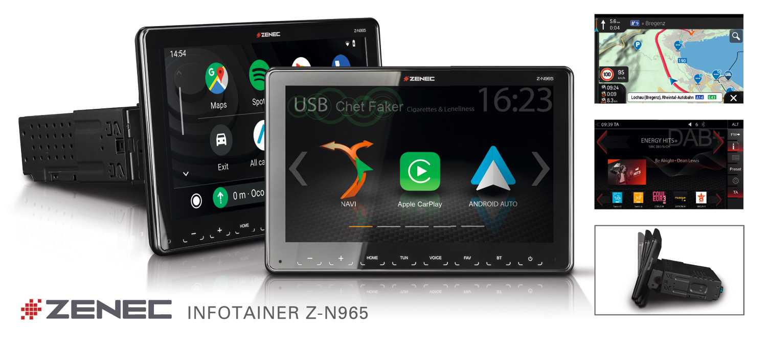 Mobiler Infotainer –  ZENECs 1-DIN Multimediasystem Z-N965