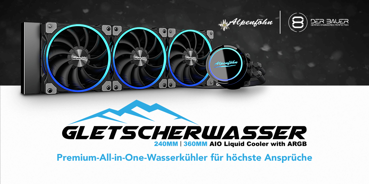 Alpenföhn Gletscherwasser Premium All-in-One-Wasserkühler