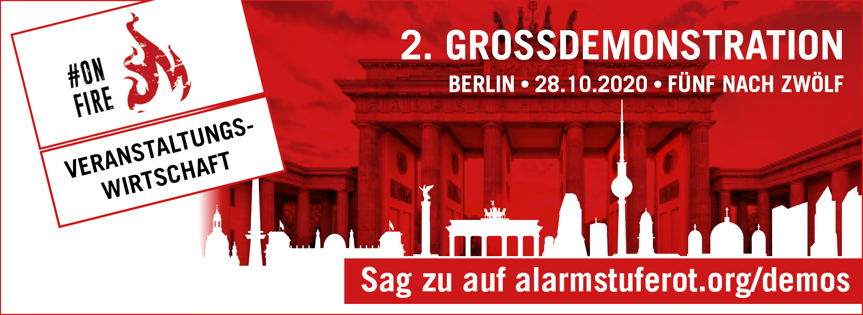 #AlarmstufeRot ruft zu Großdemo am 28.10.2020 in Berlin auf!