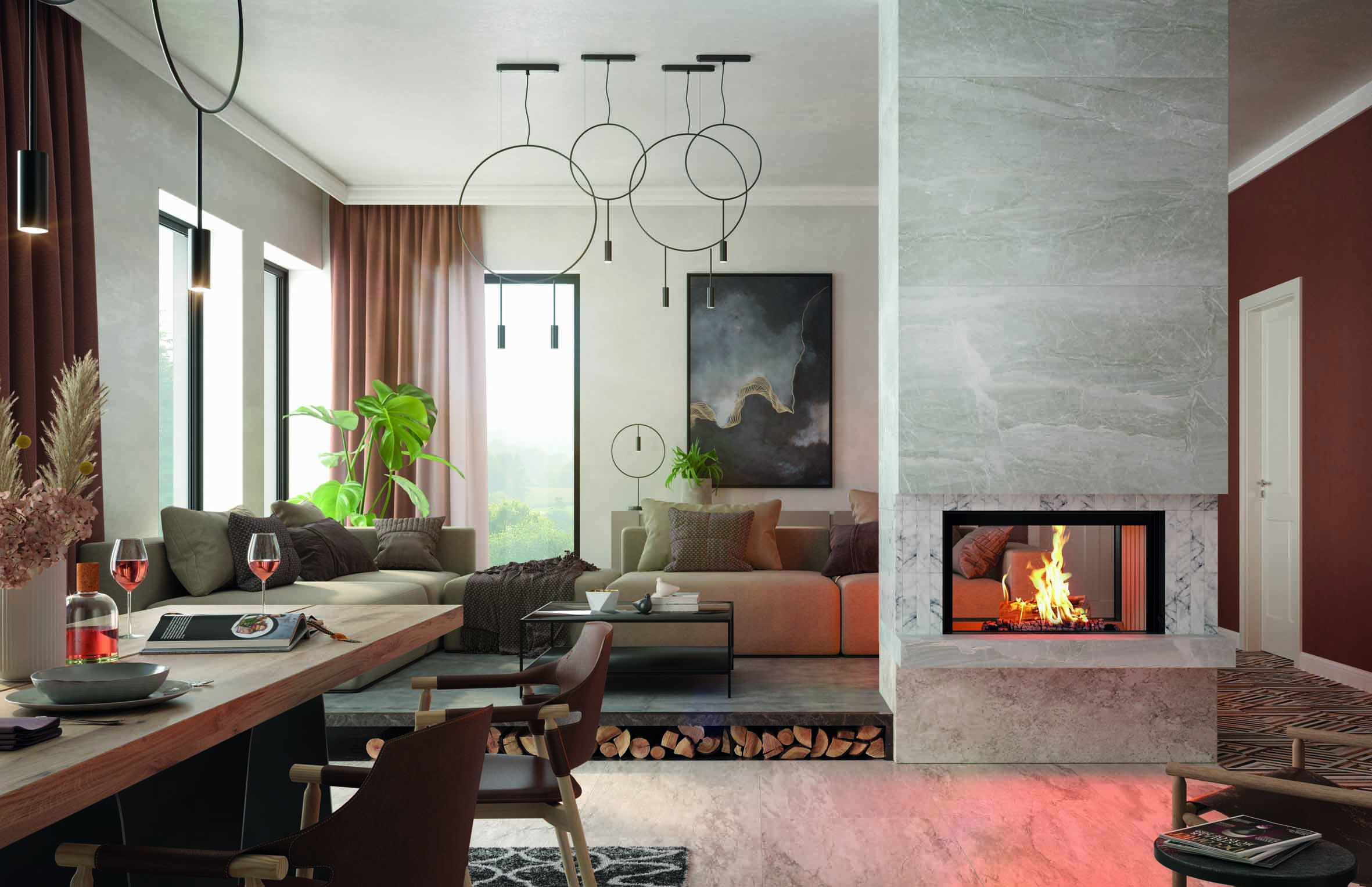 Vielseitige Feuer-Perspektiven für moderne Wohnwelten