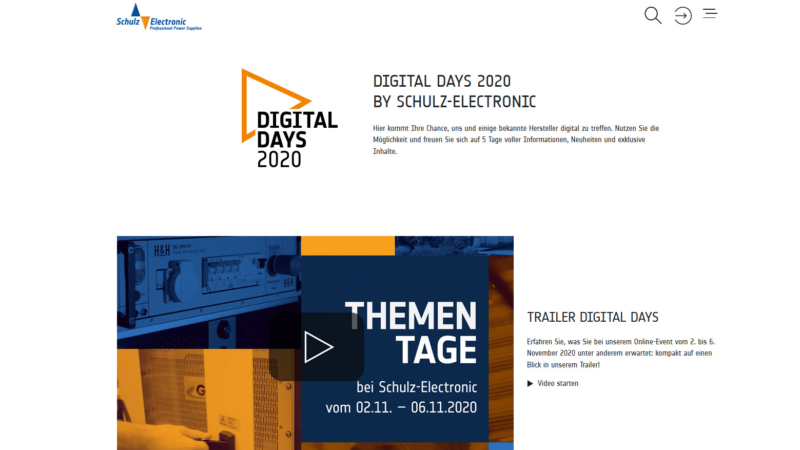 Schulz „Digital Days“ 2020 starten heute