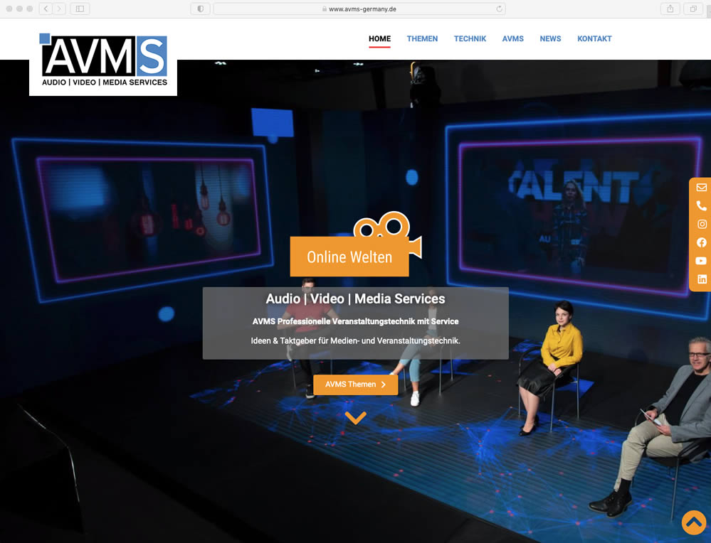 AVMS Audio Video Media Services präsentiert sich mit einer neuen Website