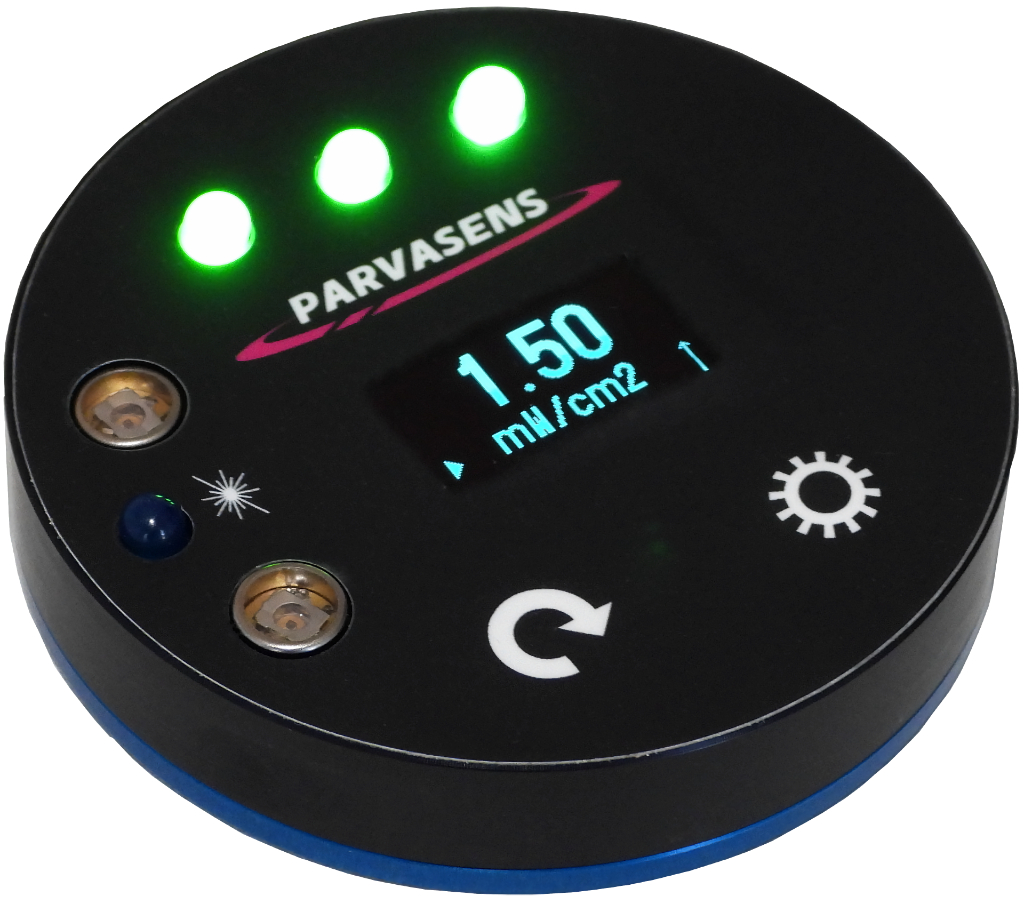 ParvaSens. Ein Messgerät zur Überprüfung der Wirksamkeit der Oberflächenentkeimung mit UV-Licht