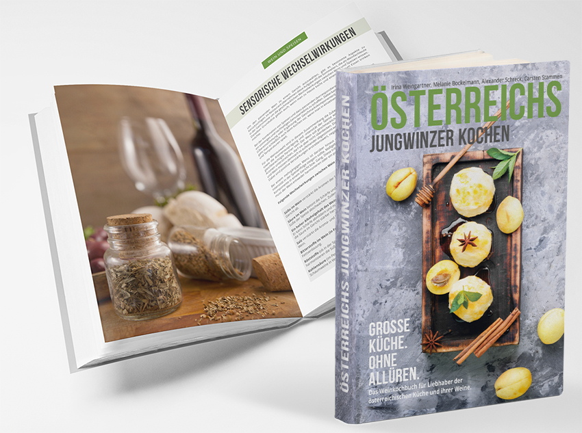 Geschmackvolle Neuerscheinung: „Österreichs Jungwinzer kochen“