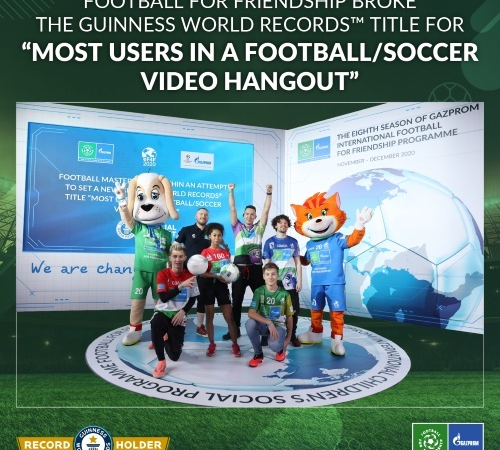 Neuer GUINNESS WORLD RECORDS™ von „Football for Friendship“: Über 1.000 junge Fußballer aus mehr als 100 Ländern