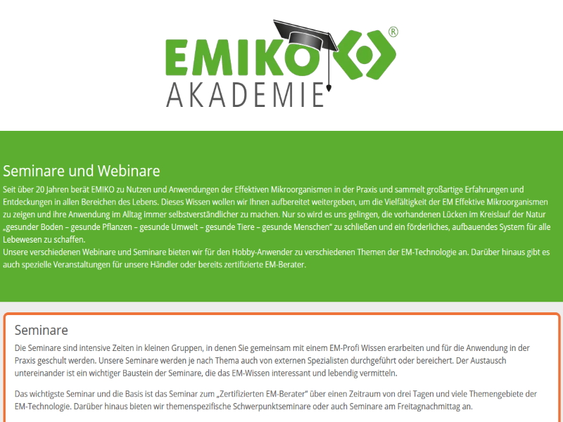 EMIKO Akademie präsentiert Jahresprogramm 2021