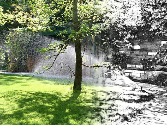 Verkehrssicherheit und gepflegter Baum und Garten