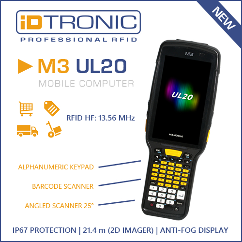 Mobile Computer M3 UL20 mit 2D Barcode und RFID Scanner