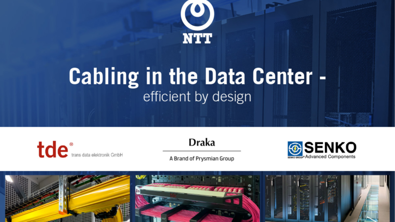 Ready for the terabit age: tde, Senko and Prysmian Group are inviting to the NTT Webcast