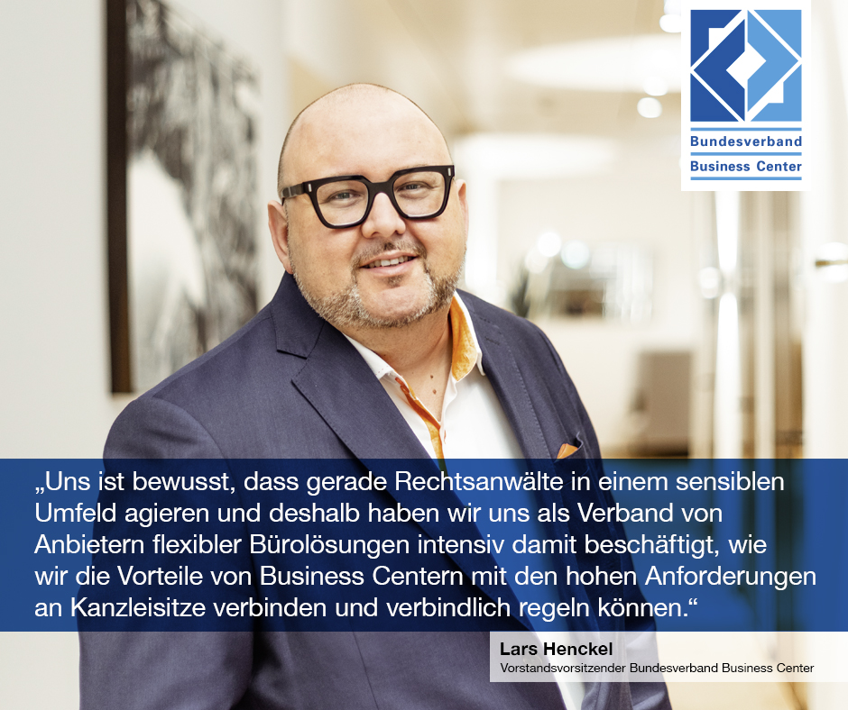 Business Center-Branche bietet zertifizierte Kanzleisitze