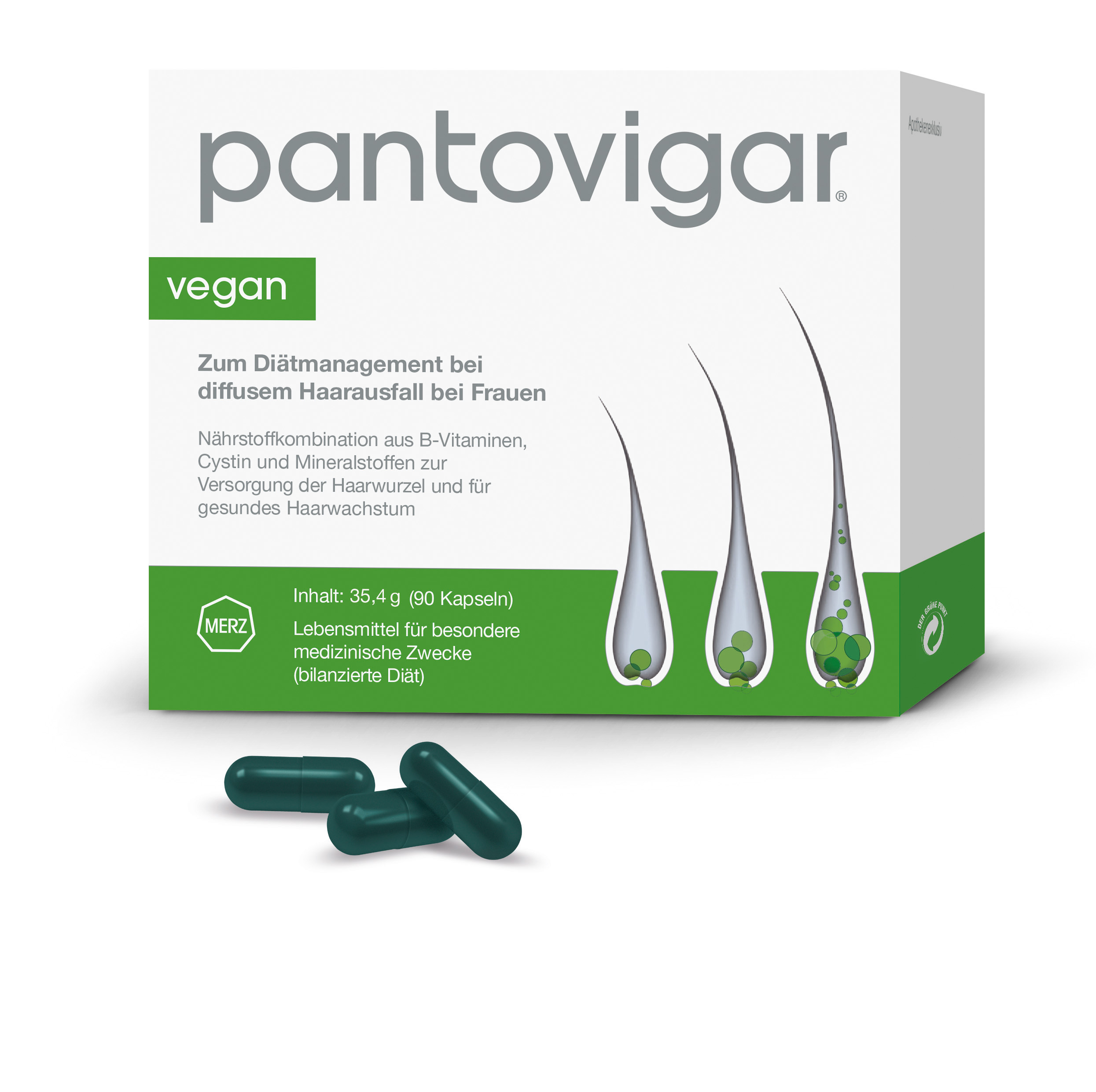 Neue Option bei diffusem Haarausfall: Pantovigar® vegan