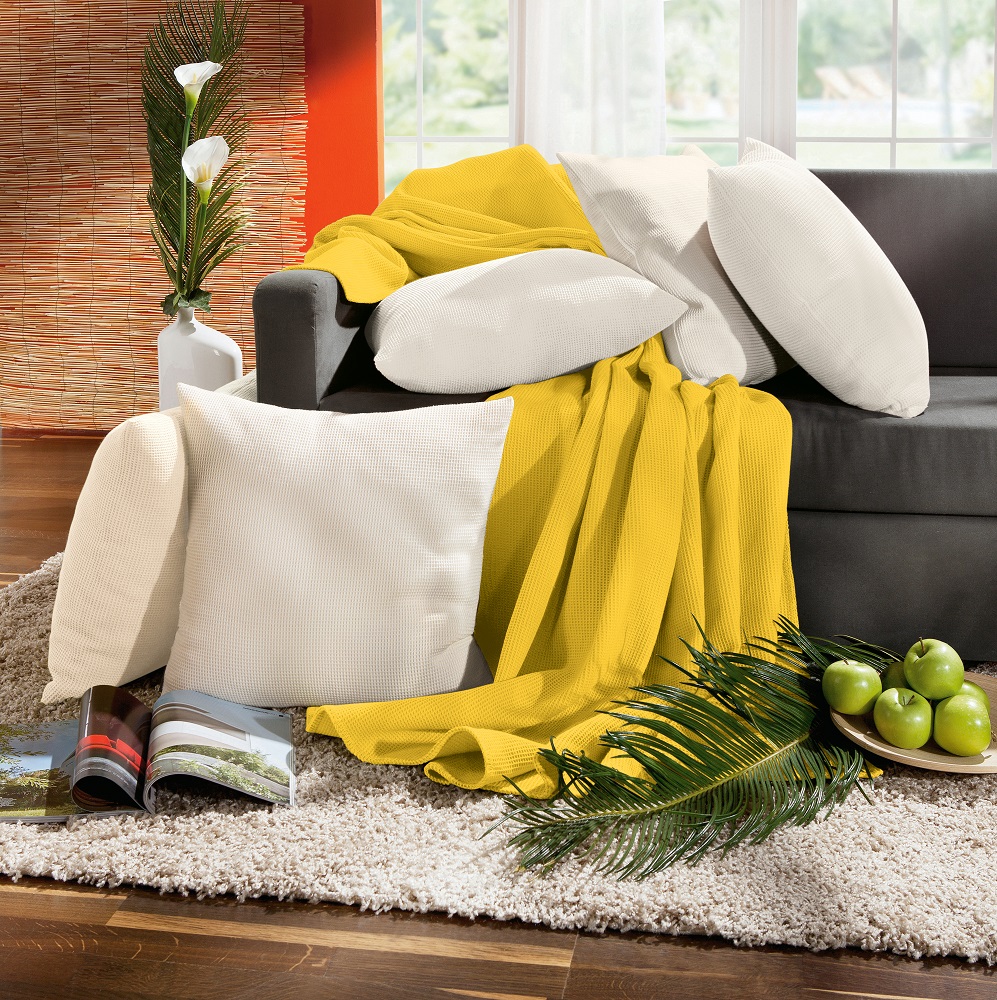 Themenwelt „Grau trifft Gelb“ bei erwinmueller.de – Wohntrends des Jahres