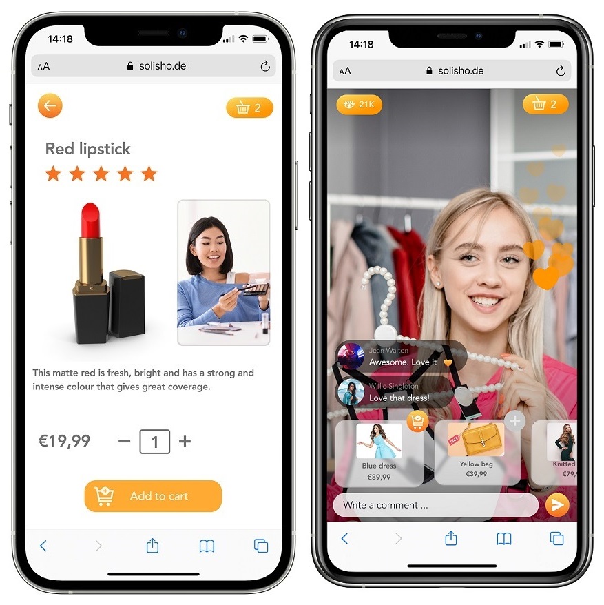 Shopping im Live-Stream mit solisho – Digitale Shopping-Lösung für Einzelhändler